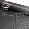 2nd Quality Commercial Grade Carbon Fiber Fabric 2x2 Twill 3k 50" 6oz/203gsm