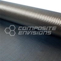 Carbon Fiber /Blue made with Kevlar Cloth Fabric 2x2 Twill 40 3k 5.9oz /  200gsm