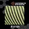 Carbon Fiber/Yellow Aramid Fabric 2x2 Twill 3k 6.6oz/222gsm High Density-Sample (4"x4")