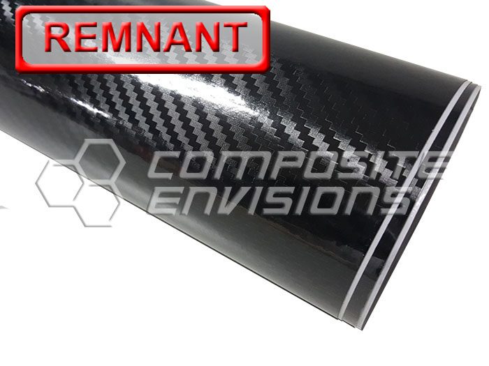 Carbon Fiber 2x2 Twill Gloss Finish Vinyl Sticker 60"/152.4cm Wide Air Release DISCOUNTED REMNANTS