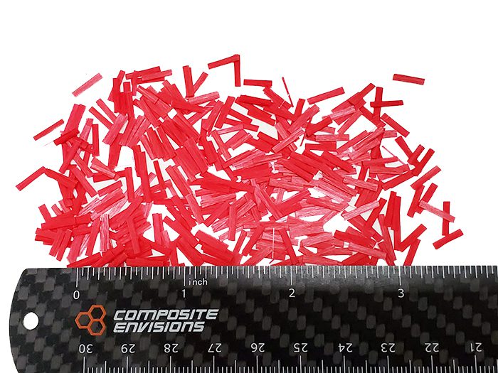 Precision Cut Chopped Fiberglass - Red