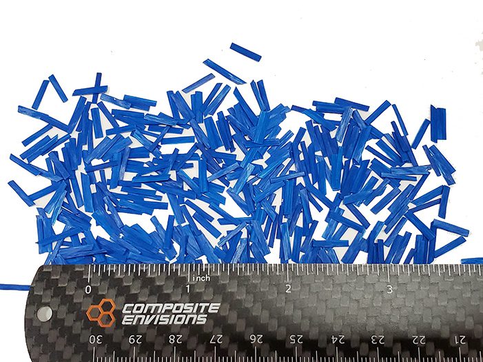 Precision Cut Chopped Fiberglass - Blue