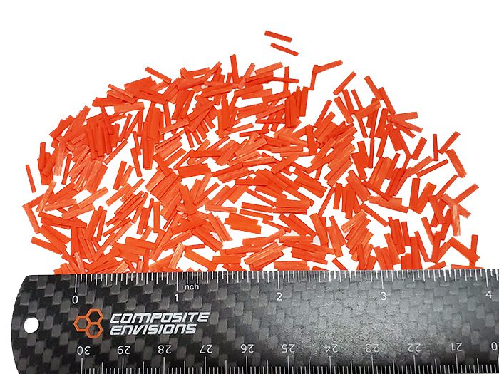 Precision Cut Chopped Fiberglass - Orange