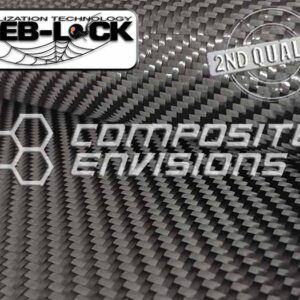 2nd Quality Carbon Fiber Fabric 2x2 Twill 12k 50"/127cm 19.7oz/668gsm with Web-Lock