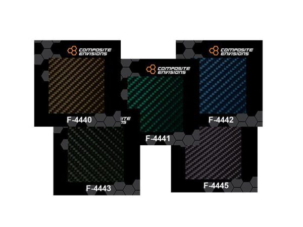 HYPETEX 2x2 Twill Colored Carbon Fiber Fabric Samples