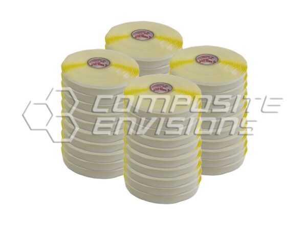 Airtech AT200Y Tacky Tape - High Tack - High Temp - Vacuum Bag Seal 25ft Roll Full Case of 40 Rolls