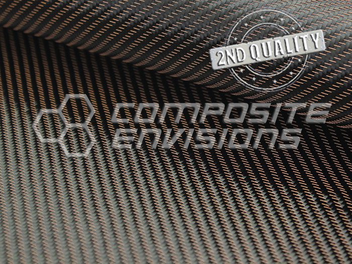 2nd Quality Copper Mirage Carbon Fiber Fabric 2x2 Twill 3k 50"/127cm 8.6oz/290gsm High Density