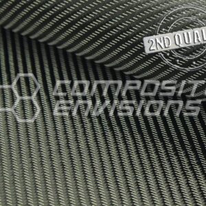 2nd Quality Silver Mirage Carbon Fiber Fabric 2x2 Twill 3k 50"/127cm 8.6oz/290gsm High Density