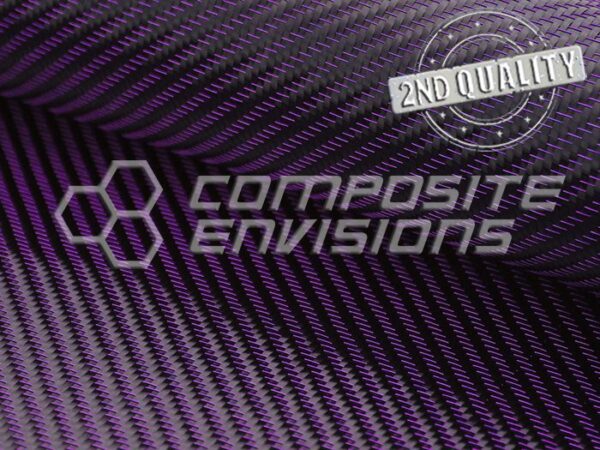 2nd Quality Purple Mirage Carbon Fiber Fabric 2x2 Twill 3k 50"/127cm 8.6oz/290gsm High Density