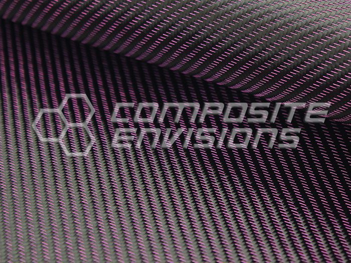 Hot Pink Mirage Carbon Fiber Fabric 2x2 Twill 3k 50"/127cm 8.6oz/290gsm High Density