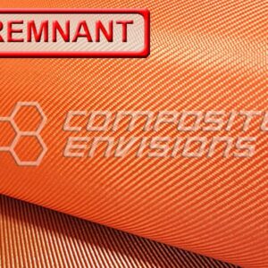 Orange Aluminized Fiberglass Fabric 2x2 Twill 50"/127cm 9.14oz/310gsm DISCOUNTED REMNANTS