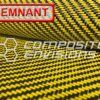 Carbon Fiber/Yellow Dyed Fiberglass Fabric 2x2 Twill 3k 50"/127cm 12.53oz/425gsm DISCOUNTED REMNANTS