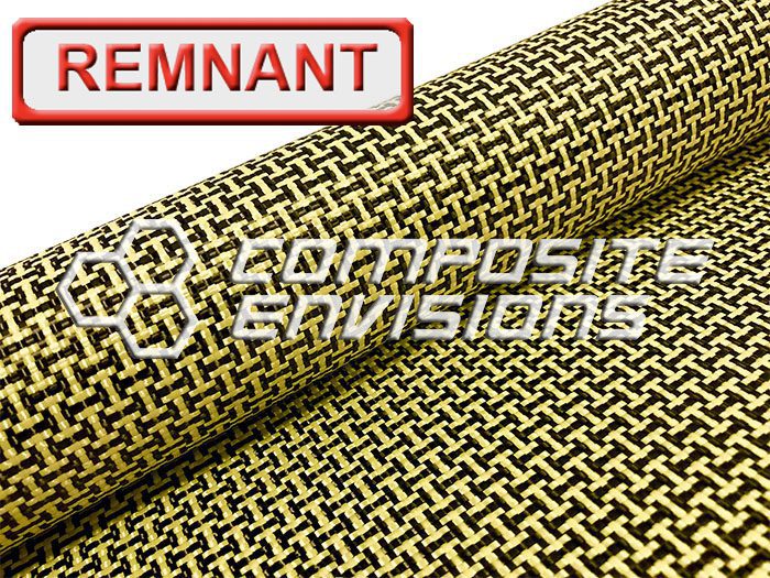 Carbon Fiber/Yellow Kevlar Fabric Dogbone (I/H) Weave 3k 50″/127cm
