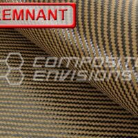 Carbon Fiber/Tan Kevlar Fabric 2x2 Twill 3k 50"/127cm 5.5oz/186gsm DISCOUNTED REMNANTS
