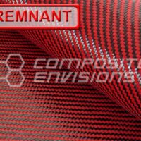 Carbon Fiber/Red Kevlar Fabric 2x2 Twill 3k 50"/127cm 5.5oz/186gsm DISCOUNTED REMNANTS