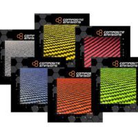 Carbon Fiber/Colored Fiberglass Fabric Samples