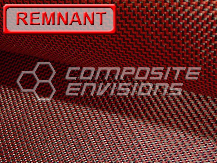 Carbon Fiber/Red Kevlar Fabric 2x2 DUAL Twill 3k 50"/127cm 6.5oz/220gsm DISCOUNTED REMNANTS