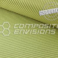 2nd Quality Yellow Aramid Fabric 2x2 Twill Weave 1500d 50"/127cm 5.46oz/185gsm