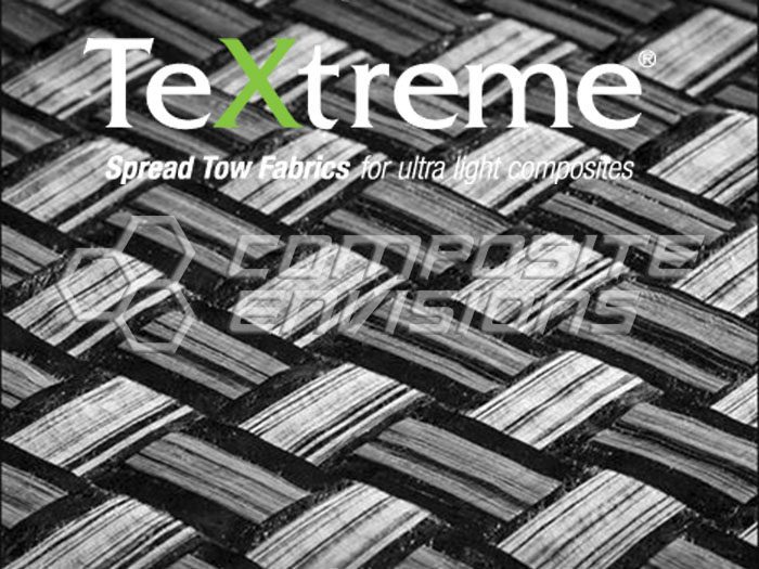 TeXtreme® 1162 - Carbon Fiber and Innegra S Hybrid Plain Weave Spread Tow 39.37"/100cm 3.83oz/130gsm