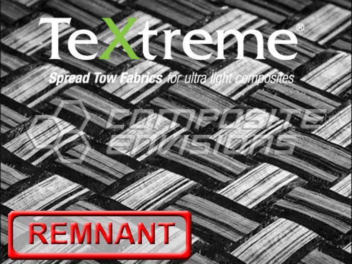 TeXtreme® 1162 - Carbon Fiber and Innegra S Hybrid Plain Weave Spread Tow 39.37"/100cm 3.83oz/130gsm DISCOUNTED REMNANTS