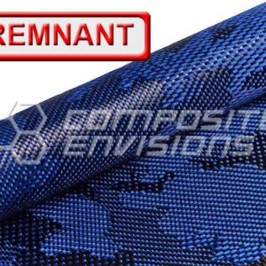 Camouflage Carbon Fiber/Blue Aramid Hybrid 3k/1500d 50"/127cm 6oz/203gsm DISCOUNTED REMNANTS