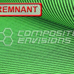 Carbon Fiber/Green Polyester Fabric 2x2 Twill 3k 50"/127cm 5.9oz/200gsm DISCOUNTED REMNANTS