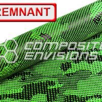 Camouflage Carbon Fiber/Green Polyester Hybrid 3k 50"/127cm 5.9oz/200gsm DISCOUNTED REMNANTS