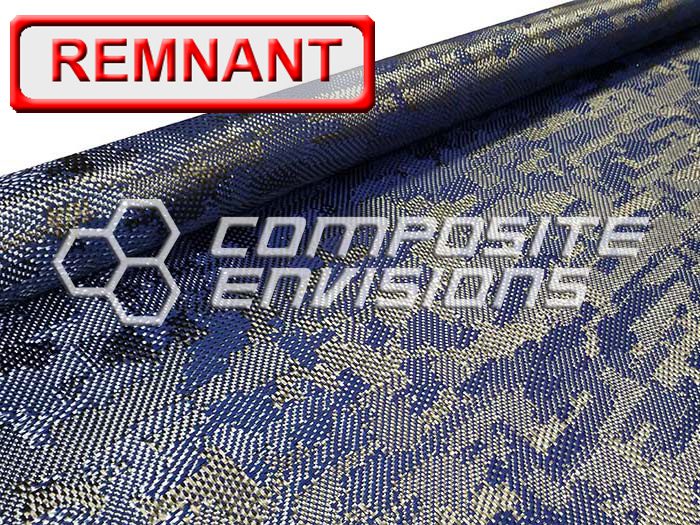 Digital Camouflage Carbon Fiber/Blue Aramid Hybrid 3k/1500d 50"/127cm 6.2oz/210gsm DISCOUNTED REMNANTS