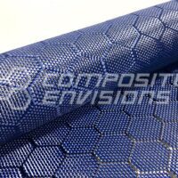 Carbon Fiber/Blue Aramid Hybrid Fabric Honeycomb 3k 50"/127cm 6.49oz/220gsm