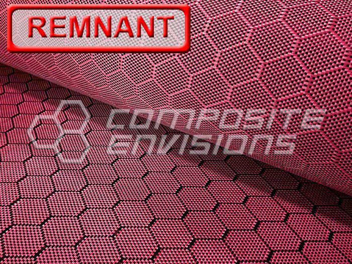 Carbon Fiber/Red Aramid Hybrid Fabric Honeycomb 3k 50"/127cm 6.49oz/220gsm DISCOUNTED REMNANTS