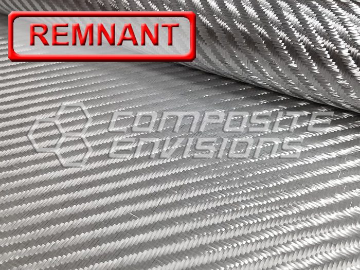 Silver Aluminized Fiberglass Fabric 4x4 Twill 40"/101.6cm 8.41oz/285gsm DISCOUNTED REMNANTS