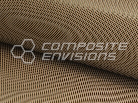 Carbon Fiber/Tan Kevlar Fabric Plain Weave 3k 50″/127cm 5.5oz/186gsm ...