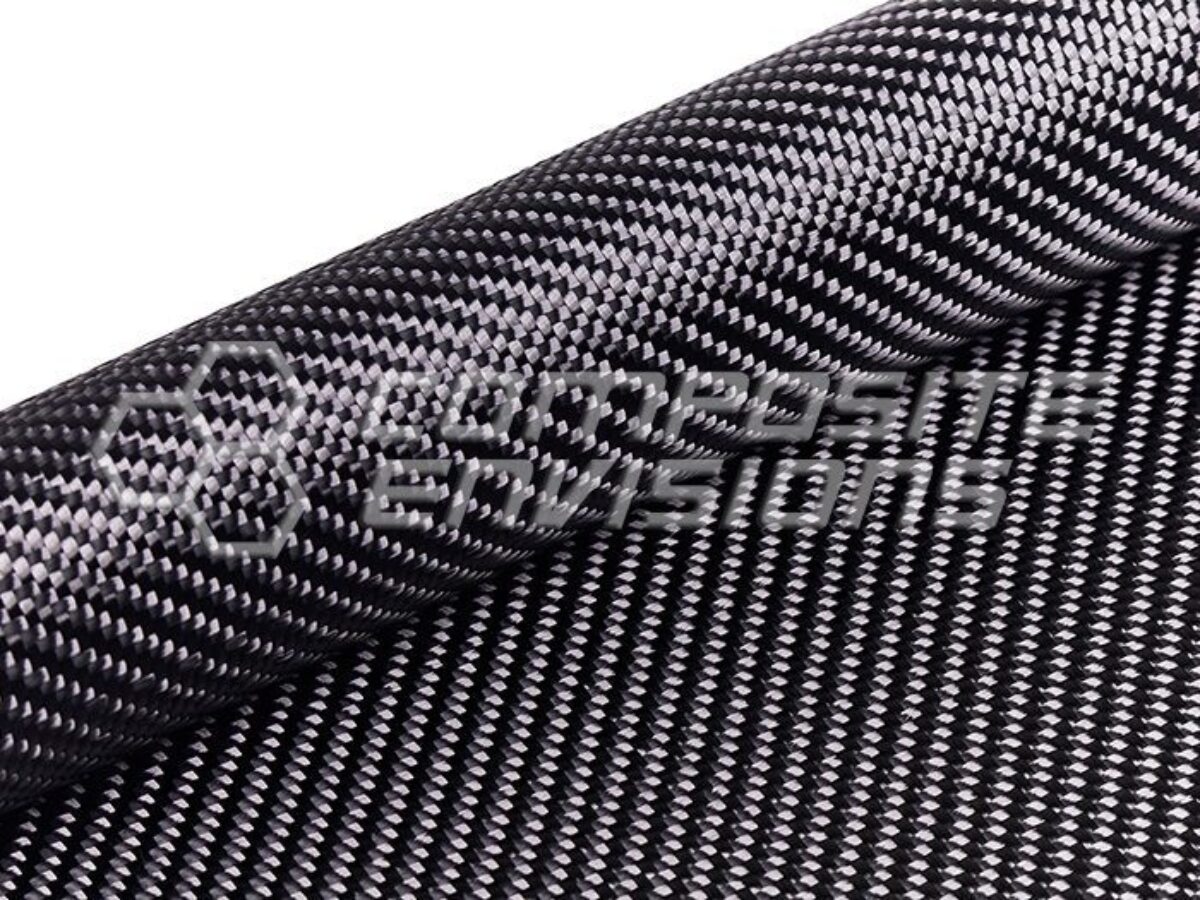 19.7 oz sq yd 12K 100 ft 8" Carbon Fiber Fabric:  2x2 Twill Weave 