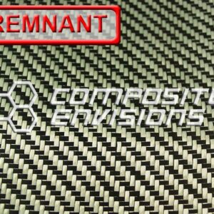 Carbon Fiber/Yellow Aramid Fabric 2x2 Twill 3k 50"/127cm 5.5oz/186gsm DISCOUNTED REMNANTS