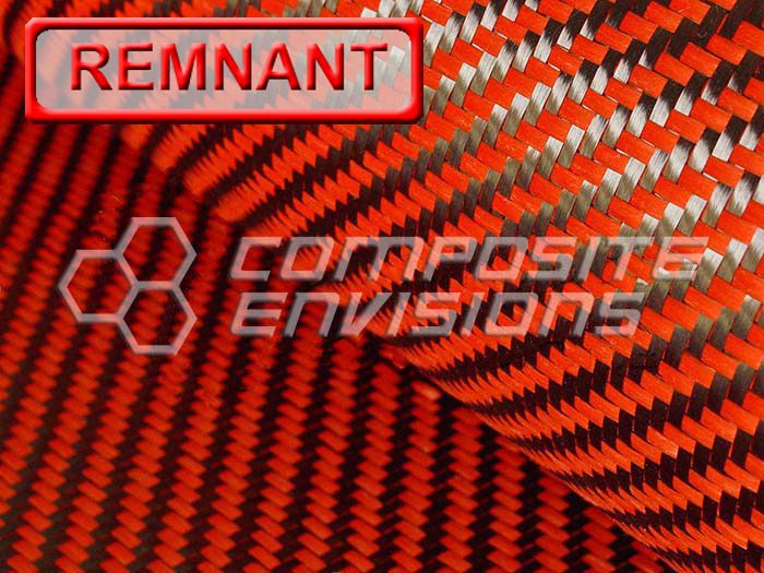 Carbon Fiber/Orange Kevlar Fabric 2x2 Twill 3k 50"/127cm 5.5oz/186gsm DISCOUNTED REMNANTS
