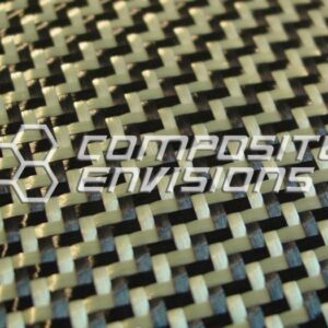 Carbon Fiber/Yellow Kevlar Fabric 2x2 Dual Twill 3k 50"/127cm 5.5oz/186gsm