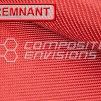 Red Kevlar Fabric 2x2 Twill Weave 1500d 50"/127cm 6.2oz/210gsm DISCOUNTED REMNANTS