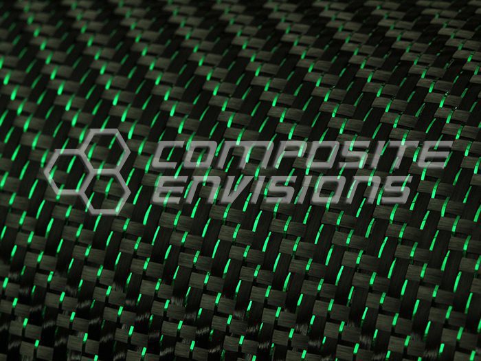 Green Reflections Carbon Fiber Fabric 2x2 Twill 3k 50"/127cm 5.9oz/200gsm