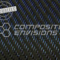 2nd Quality Blue Reflections Carbon Fiber Fabric 2x2 Twill 3k 50"/127cm 5.9oz/200gsm
