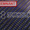 Carbon Fiber Blue Kevlar Veneer Panel .022in/.56mm 2x2 twill - EPOXY - 12inx24in- Remnant