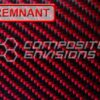 Carbon Fiber Red Kevlar Veneer Sheet .012"/.3mm 2x2 twill - EPOXY 12"x24" Remnant