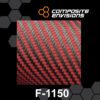 Carbon Fiber/Red Kevlar Fabric 2x2 Twill 3k 6.6oz/222gsm High Density-Sample (4"x4")