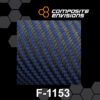 Carbon Fiber/Blue Kevlar Fabric 2x2 Twill 3k 6.6oz/222gsm High Density-Sample (4"x4")