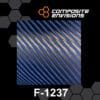Carbon Fiber/Blue Kevlar Fabric 4x4 Twill 3k 7.6oz/257gsm-Sample (4"x4")