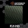 Green Mirage Carbon Fiber Fabric 2x2 Twill 3k 8.6oz/290gsm High Density-Sample (4"x4")