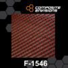 Carbon Fiber/Red Kevlar Fabric 2x2 DUAL Twill 3k 6.5oz/220gsm-Sample (4"x4")