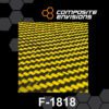 Carbon Fiber/Yellow Dyed Fiberglass Fabric 2x2 Twill 3k 12.53oz/425gsm-Sample (4"x4")