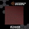 Red Reflections Carbon Fiber/Red Kevlar Fabric 2x2 Twill 3k 5.7oz/193gsm-Sample (4"x4")