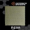 Carbon Fiber/Yellow Kevlar Fabric Dogbone (I/H) Weave 3k 5.96oz/202gsm-Sample (4"x4")
