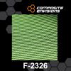 Carbon Fiber/Green Polyester Fabric 2x2 Twill 3k 5.9oz/200gsm-Sample (4"x4")